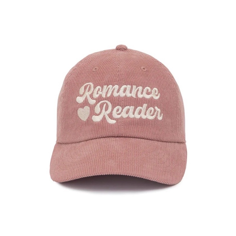 NWT Out of Print “Romance Reader” Mauve Corduroy Hat